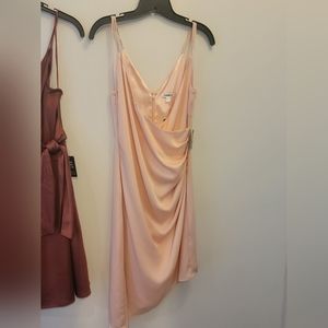 NWT Express Blush Pink Satin Dress